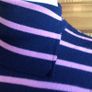 Marks and Spencer Ladies  Navy Blue and Pink striped Merino wool jumperUk 10 includes postage Image 2