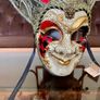 Authentic New Venetian Jester Mask In Red And Gold Italy Image 10