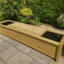 8ft bench with planters Image 2