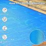 Rectangular pool cover, protective cover, swimming pool solar tarpaulins, bubble wrap, swimming pool insulation film, thicker and more durable, dust and leaf repellent, can be cut to size, blue Image 5
