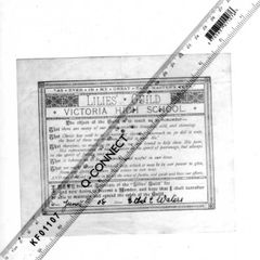 Very Rare 'Lilies Guild'  - Victoria High School From June 1908