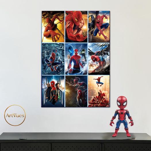 Wall Art Spiderman movie collection 1-9 unique design.A1 Gloss