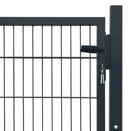 2D Fence Gate (Single) Anthracite Grey 106 x 130 cm