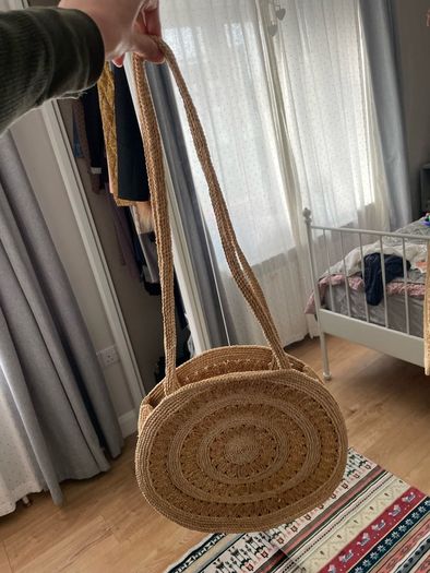 Boho Round Handmade Straw Shoulder Bag