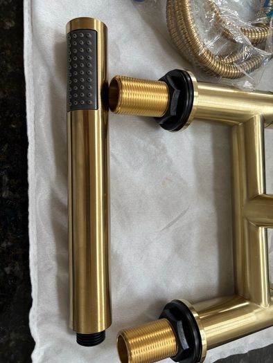 Brushed Brass Bath Mixer