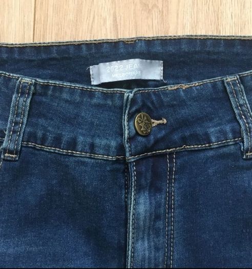 Melbourne designer denim cotton jeans 34 waist elasticated and 27 inch leg new with tags FREE STANDARD POSTAGE INCLUDED