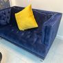 Navy chesterfield 3 seater & 2 seater suite Image 4
