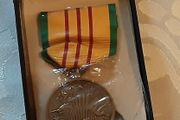 Vintage Vietnamese service medal boxed x 2, militaria