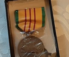 Vintage Vietnamese service medal boxed x 2, militaria