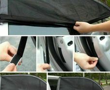 2Pcs Car Sun Window Shade Cover blind mesh Max UV Protection for Rear Window