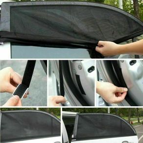 2Pcs Car Sun Window Shade Cover blind mesh Max UV Protection for Rear Window
