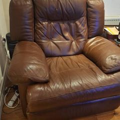 real leather recliner  eletric arm chair