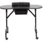 Portable Foldable Manicure Nail Technician Beauty Salon Table Desk Workstation Black Image 3