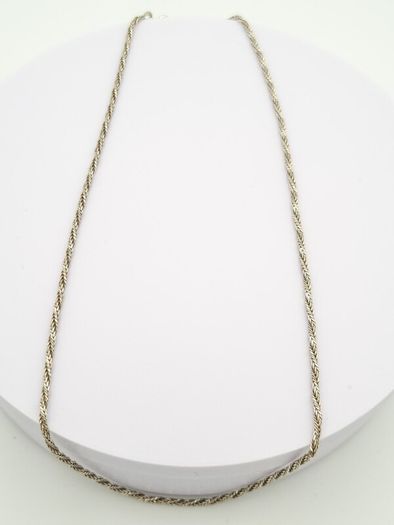 925 Vintage Italian Sterling Silver Wheat Spiga Chain
