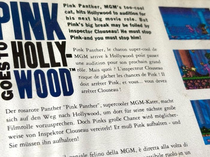 Pink Goes to Hollywood for Sega Mega Drive Boxed and Minty