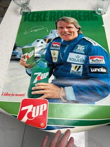 Vintage Keke Rosberg 7Up Formula 1 Poster
