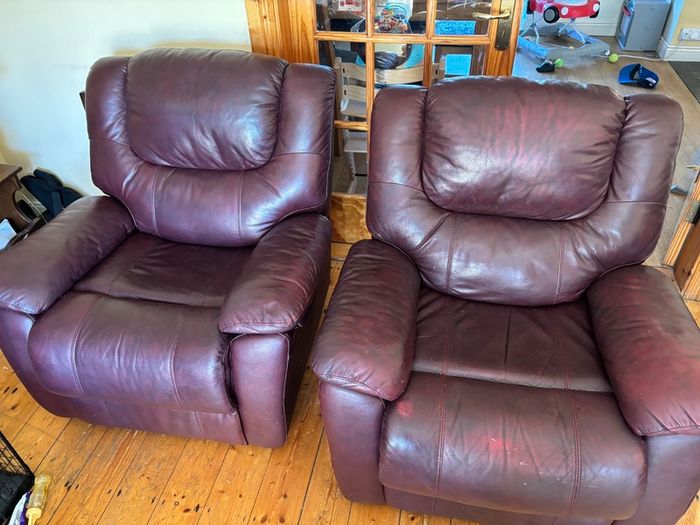 Sofa & 3 recliner chairs