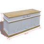 Storage Bench Solid Paulownia Wood 100 cm Image 2