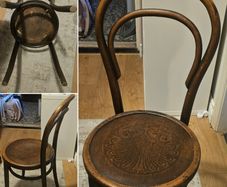Vintage refurbished bentwood chairs