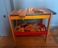 Wooden Woodwork table and accessories