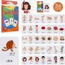 Kids Flash Cards Set Flash Cards for Children Early Learning Flash Cards Flash Cards for Toddlers Age 2-4 Baby Cards for Toddlers 1 2 3 4 years 4 Pack-144pcs Animals Fruits Body Parts & Colors Image 3