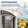 Window Door Awning 100x100cm Polycarbonate Spliced Canopy Transparent with Black Bracket Suitable for Door Porch Outdoor Roof Patio Image 5