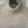 jumper long jumper freesize beige turtle neck curved front Image 6