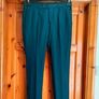 Men's 2 piece, Travis, jacket and trousers Teal suit. Slim fit. Worn oncen Image 9