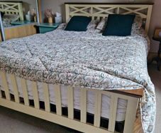 King bed frame and mattress