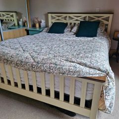King bed frame and mattress