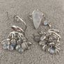 Sterling silver moonstone ring and earrings set Image 2