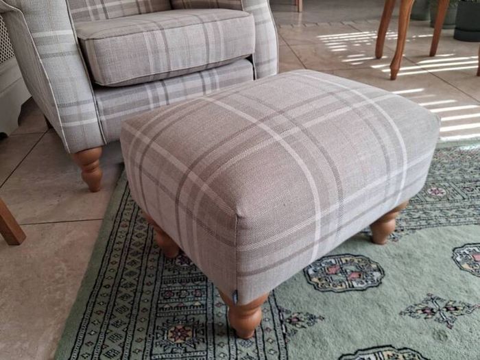 Beautiful Next Tartan Armchair & Footstool