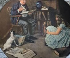 Vintage Norman Rockwell The storyteller ceramic plate 1984