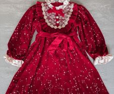Red velvet dress