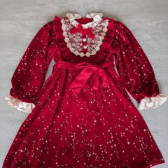 Red velvet dress