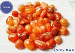CLEARANCE Carnelian tumbled stone natural gemstone for vitality motivation 250g