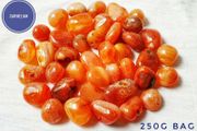 CLEARANCE Carnelian tumbled stone natural gemstone for vitality motivation 250g