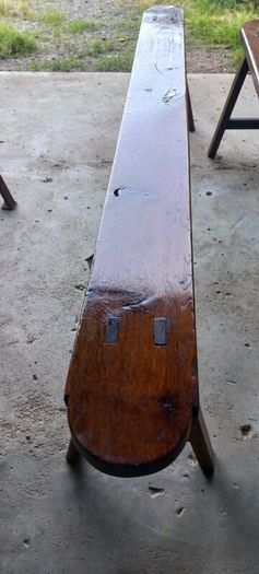 Set Of Two Antique French Solid oak Benches very sturdy  strong and solid Beautiful Patina