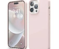 Liquid Silicone Case For Apple iPhone 14 Pro Max Luxury Thin Phone Cover Pink Sand