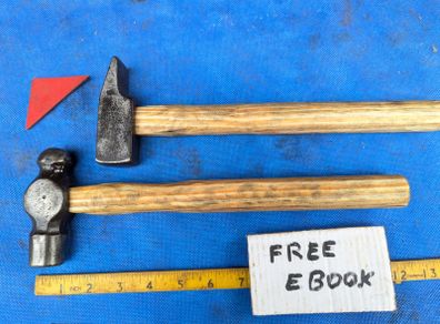 2 Light Metalwork Hammers