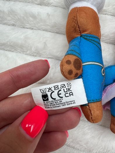 Set of 2 The Adventures of Paddington Bear Ballerina Dancer Chef McDonalds 2022 Plush Used Please see pictures