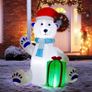 5ft Christmas Inflatable Decoration: Christmas Inflatable Decoration Polar Bear, Built-in LED Lights, Christmas Inflatable Decoration Image 4