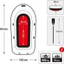 4 Boat Set - four man inflatable dinghy with oars and pump (FREE SHIPPING) Image 6