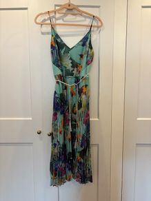 s tropical print summer dress