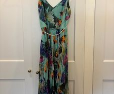 s tropical print summer dress