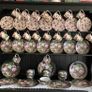 Large Black  Vintage Welsh Dresser With Rose China Image 2