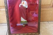 1900s box framed scared heart figure in glass case free postage