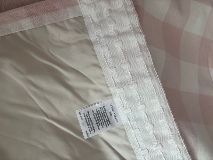 Laura Ashley pink and white check Curtains