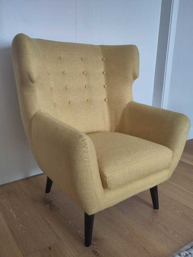 Kubrick Wing Back Armchair, Ochre Yellow