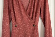 Polka Dot Wrap Top
